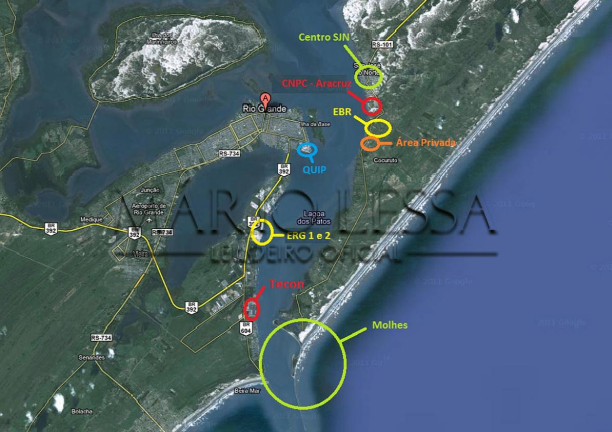 Área para terminal no porto de Rio Grande RS